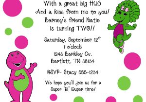 Free Personalized Barney Birthday Invitations 10 Barney Baby Bop Invitations with Envelopes by