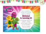 Free Personalized Barney Birthday Invitations Barney Invitation Barney Birthday Invitation by Hdinvitations