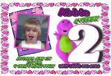 Free Personalized Barney Birthday Invitations Barney Personalized Photo Birthday Invitations 1 09