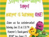 Free Personalized Barney Birthday Invitations Free Printable Barney Birthday Party Invitations Home
