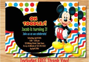 Free Personalized Mickey Mouse Birthday Invitations Custom Mickey Mouse Birthday Invitation Mickey by