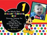 Free Personalized Mickey Mouse Birthday Invitations Free Printable 1st Mickey Mouse Birthday Invitations