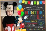 Free Personalized Mickey Mouse Birthday Invitations Mickey Mouse Invitation Birthday Mickey Mouse 1st Birthday