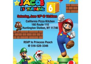 Free Personalized Super Mario Birthday Invitations Birthday Party Invitations New Super Mario Birthday