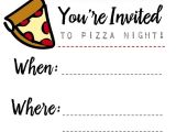 Free Pizza Party Invitation Template Pizza Night Invites
