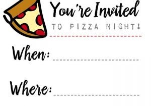 Free Pizza Party Invitation Template Pizza Night Invites