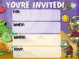 Free Plants Vs Zombies Birthday Invitation Template Musings Of An Average Mom Plants Vs Zombies Invitations