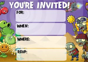 Free Plants Vs Zombies Birthday Invitation Template Musings Of An Average Mom Plants Vs Zombies Invitations