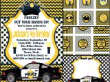 Free Police Party Invitation Templates Police Birthday Invite with Free Cupcake Tags Favor Tags