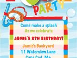 Free Pool Party Invitation Ideas Pool Party Birthday Invitation Boy