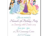Free Princess Birthday Invitation Template Birthday Invitation Card Disney Princesses Birthday