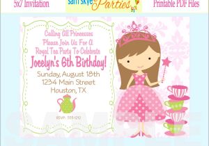 Free Princess Birthday Invitation Template Princess Birthday Invitations