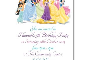 Free Princess Birthday Invitation Templates Birthday Invitation Card Disney Princesses Birthday