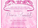 Free Princess Birthday Invitation Templates Free Printable Princess Birthday Invitation Templates