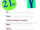 Free Printable 21st Birthday Invitations Printable 21st Birthday Party Invitations