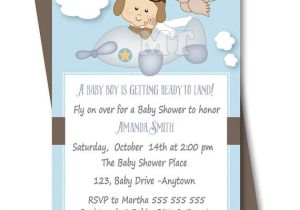 Free Printable Airplane Baby Shower Invitations Airplane Baby Shower Invitation Plane Baby Shower