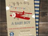 Free Printable Airplane Baby Shower Invitations Airplane Baby Shower Invitation with Free by
