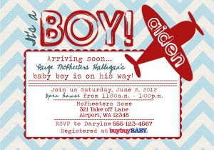 Free Printable Airplane Baby Shower Invitations Airplane Baby Shower Invitations