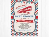 Free Printable Airplane Baby Shower Invitations Vintage Airplane Baby Shower Invitation Plane Baby Shower