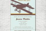 Free Printable Airplane Baby Shower Invitations Vintage Airplane Baby Shower Invitation Printable or