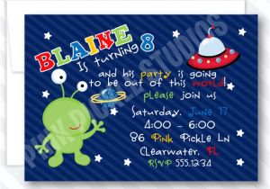 Free Printable Alien Birthday Invitations Alien Personalized Alien Personalized Party Invitation