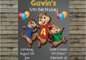 Free Printable Alvin and the Chipmunks Birthday Invitations Birthday Party Invitations Amazing Alvin and the