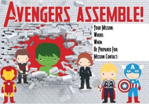 Free Printable Avengers Birthday Party Invitations 7 Best Images Of Free Avengers Printable Birthday