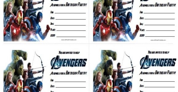 Free Printable Avengers Birthday Party Invitations Avengers Birthday Invitations Free Printable