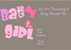 Free Printable Baby Shower Invitations for A Girl Baby Shower Invitations Free Printable – Gangcraft