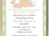 Free Printable Baby Shower Invitations for Twins Baby Shower Invitation Print Yourself Baby Shower