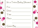 Free Printable Baby Shower Invitations for Twins Boy and Girl Cute and Free Twin Baby Shower Invitations