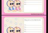 Free Printable Baby Shower Invitations for Twins Boy and Girl Free Printable Twin Baby Shower Invitations