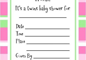 Free Printable Baby Shower Invitations for Twins Twins Baby Shower Ideas Galore