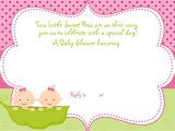 Free Printable Baby Shower Invitations for Twins Twins Baby Shower Ideas