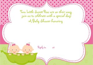 Free Printable Baby Shower Invitations for Twins Twins Baby Shower Ideas