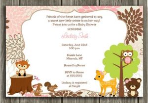 Free Printable Baby Shower Invitations Woodland Animals Printable Woodland Girl Baby Shower Invitation