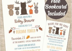 Free Printable Baby Shower Invitations Woodland Animals Woodland Animal Baby Shower Invitation