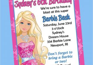 Free Printable Barbie Birthday Party Invitations Free Print Barbie Invitations