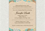 Free Printable Beach theme Bridal Shower Invitations Invitation Beach themed Bridal Shower Invite by