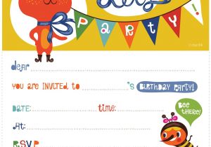 Free Printable Birthday Invitations for Kids orange You Lucky My Printable Birthday Invitation