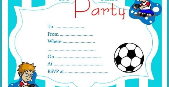 Free Printable Birthday Party Invitations for Boys Free Printable Birthday Invitations Random Talks