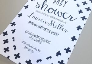 Free Printable Black and White Baby Shower Invitations Monochrome Baby Shower Invitation Printable Black