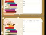 Free Printable Book themed Baby Shower Invitations Free Printable Invitations for Book themed Baby Shower