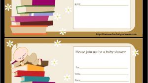 Free Printable Book themed Baby Shower Invitations Free Printable Invitations for Book themed Baby Shower