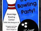 Free Printable Bowling Birthday Party Invitations Bowling Birthday Invitation Printable or Printed Party Invite