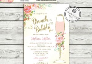 Free Printable Bridal Shower Brunch Invitations Brunch and Bubbly Bridal Shower Invitation Brunch Invite