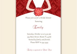 Free Printable Bridal Shower Invitations Cards Printable Personalized Christmas Bridal Shower Invitation Card