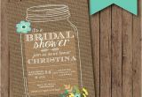 Free Printable Bridal Shower Invitations Rustic Rustic Mason Jar Burlap Bridal Shower Invite Floral