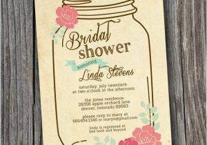 Free Printable Bridal Shower Invitations Vintage Bridal Shower Invitation Printable Custom Diy Wedding