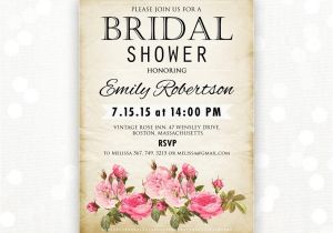 Free Printable Bridal Shower Invitations Vintage Printable Bridal Shower Invitation Retro Invite Shower the